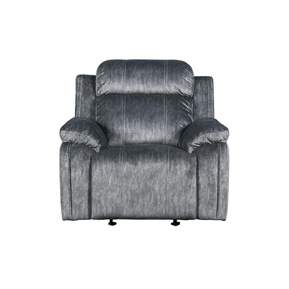 Furniture Tango Glider Recliner with Polyester Fabric in Shadow Gray. Picture 2