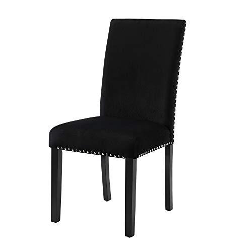Celeste Black Wood Upholstered Dining Chair (Set of 4). Picture 2