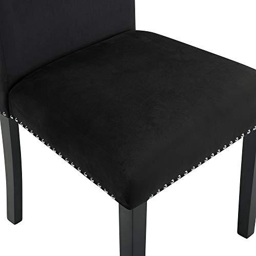 Celeste Black Wood Upholstered Dining Chair (Set of 4). Picture 6