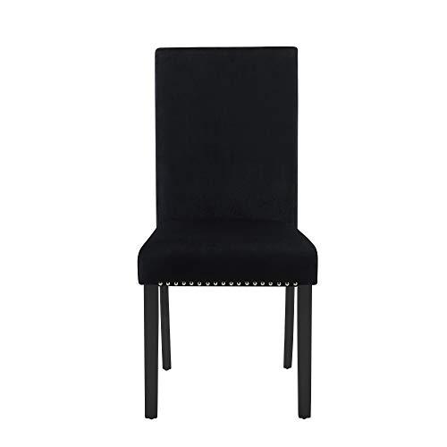 Celeste Black Wood Upholstered Dining Chair (Set of 4). Picture 3
