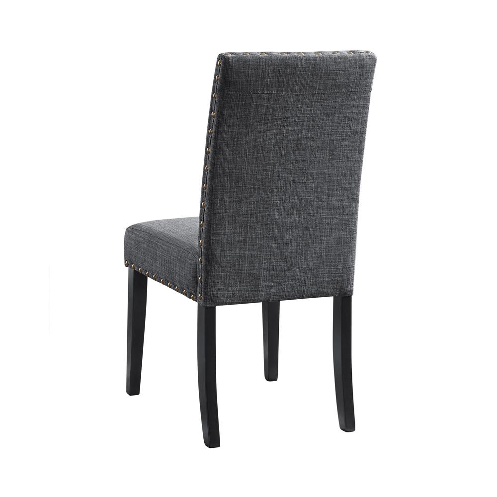 Furniture Crispin 19" Fabric Dining Chairs in Gray (Set of 2). Picture 2