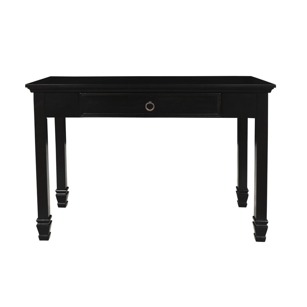 Furniture Tamarack Solid Wood 1-Drawer Desk in Black. Picture 2
