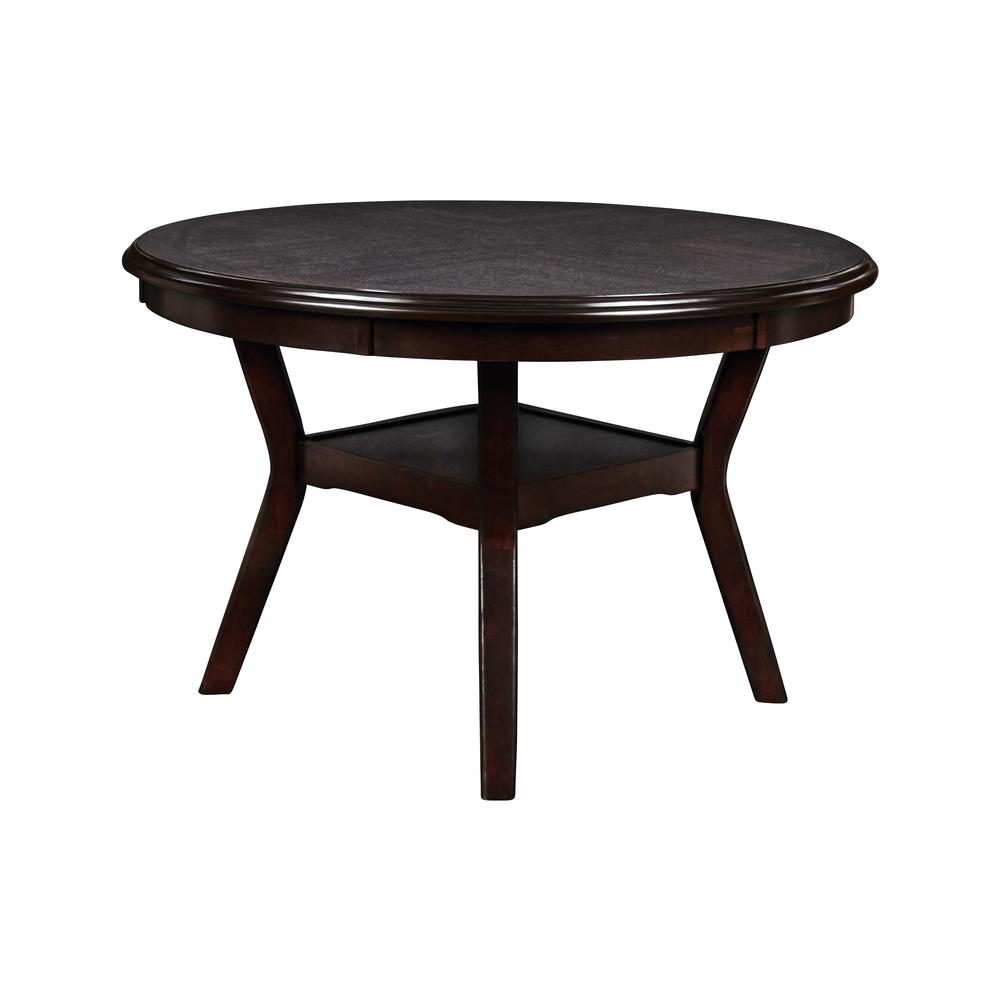 Furniture Gia 5-Piece Round Solid Wood Dining Set in Ebony. Picture 1
