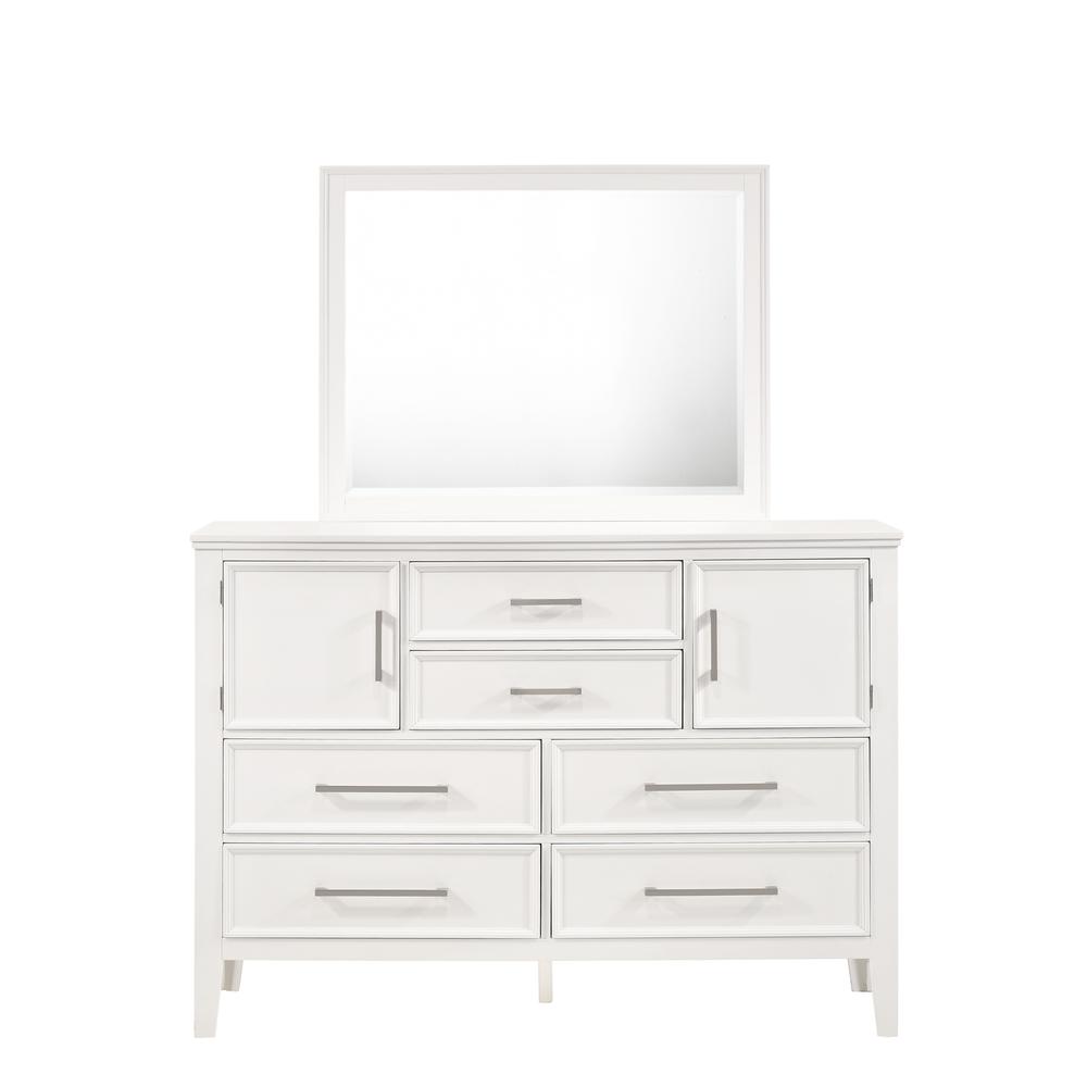 Furniture Andover Transitional Solid Wood Dresser in White. Picture 3