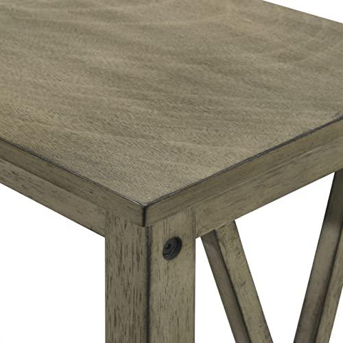 Eden Gray Solid Wood End Table (Set of 2). Picture 5