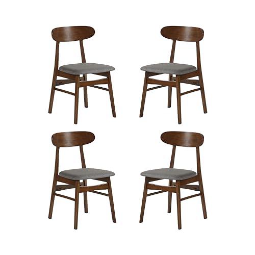 Morocco Dark Gray Solid Wood Dining Chair (Set of 4). Picture 1