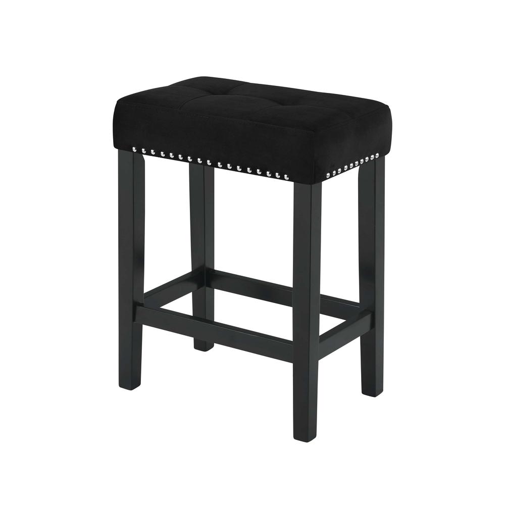 Furniture Celeste 4-Piece Faux Marble & Wood Bar Set in Black. Picture 10