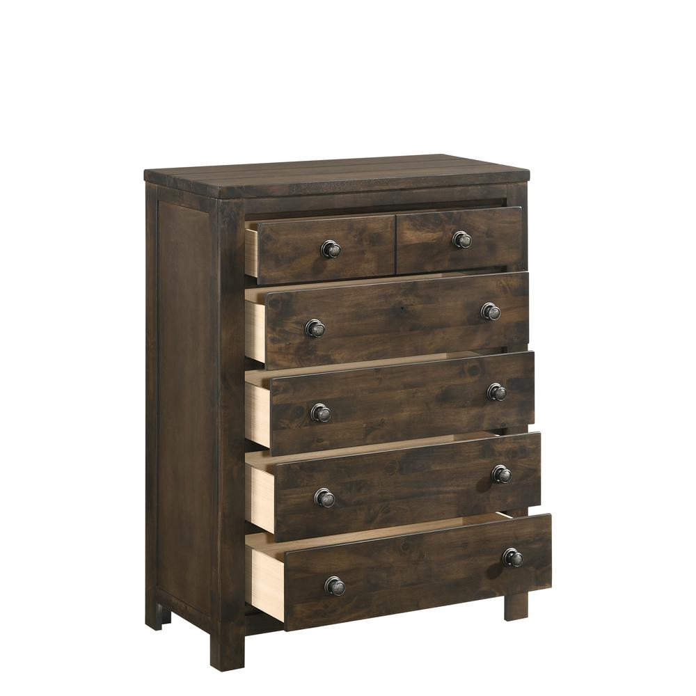 Furniture Blue Ridge Solid Wood Bedroom Chest in Rustic Gray. Picture 2