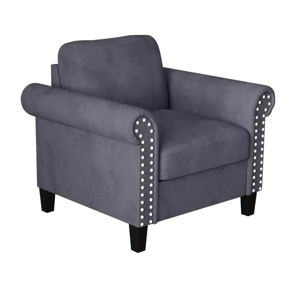 Alani Accent Chair-Gray. Picture 1