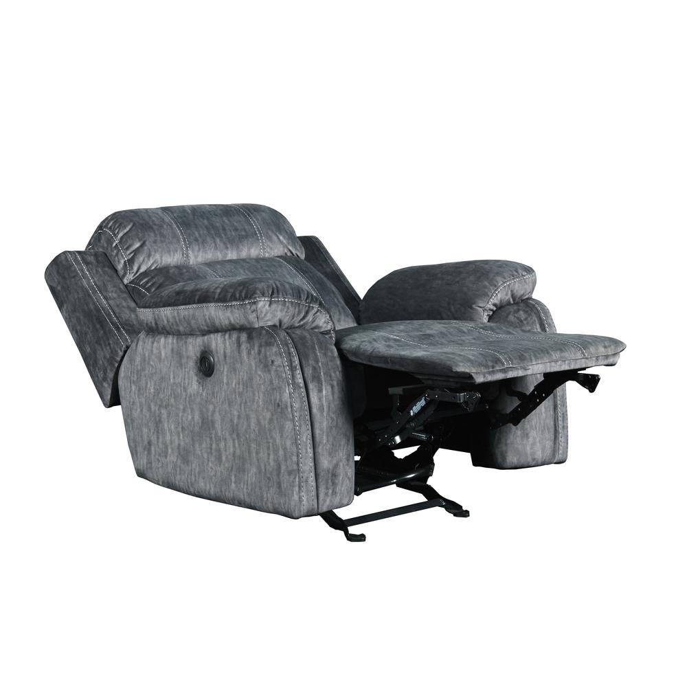 Furniture Tango Glider Recliner with Polyester Fabric in Shadow Gray. Picture 4
