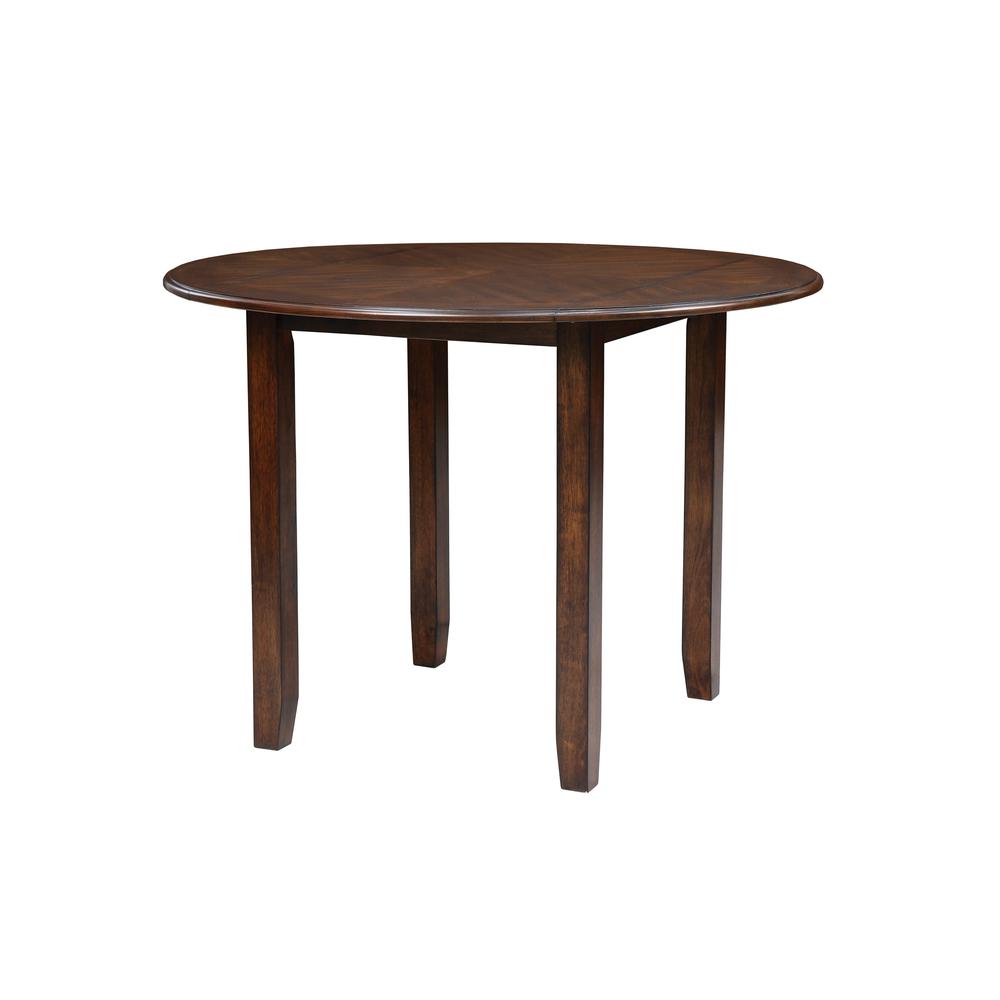 Gia 3-Piece 42" Wood Round Dining Set with 2 Chairs in Cherry. Picture 2