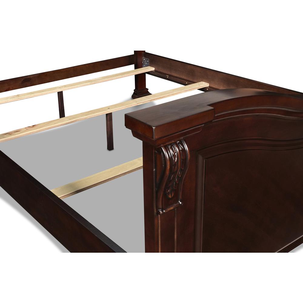 Furniture Emilie California King Wood Bed in Tudor Brown. Picture 6