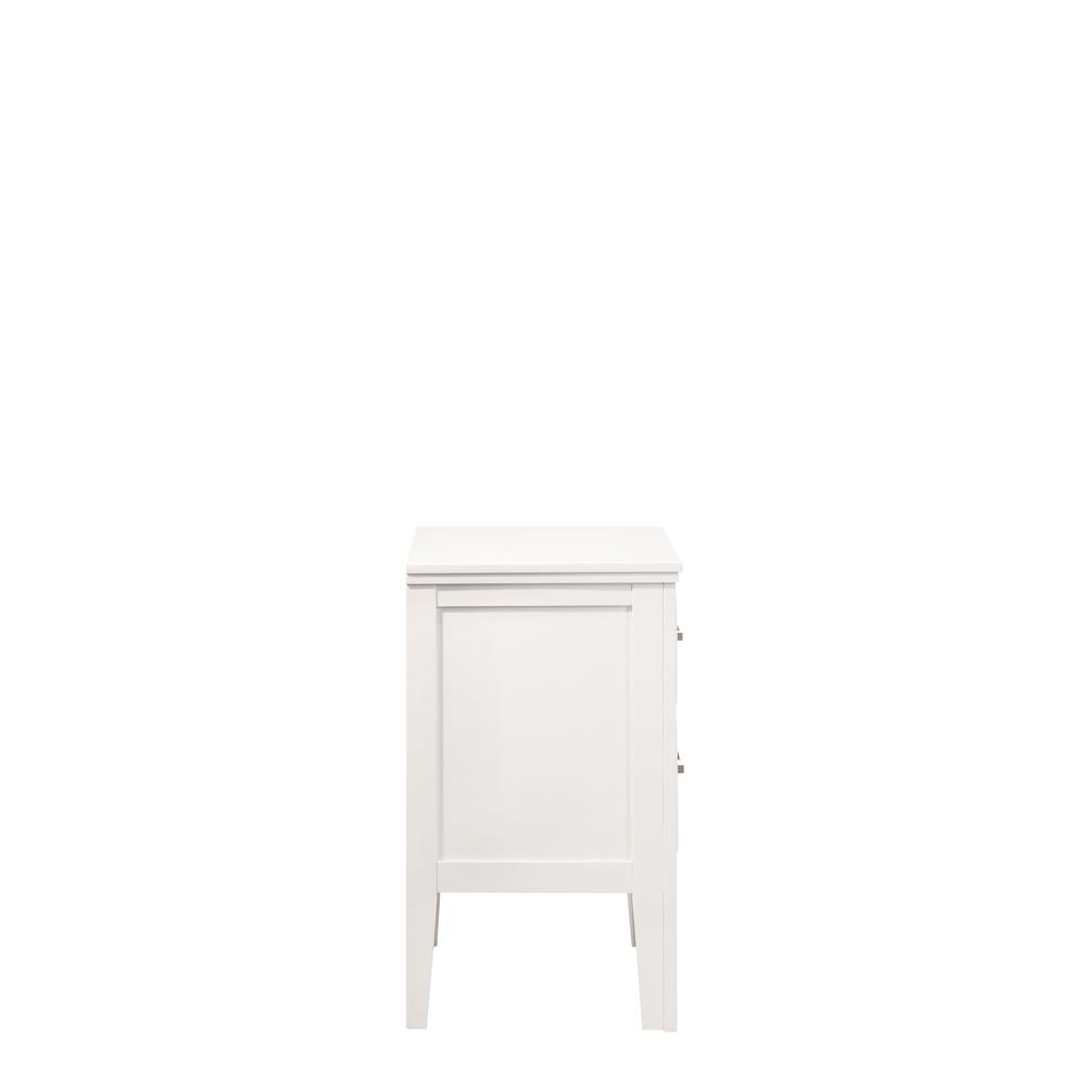 Furniture Andover Wood Nightstand with 2 Drawers in White. Picture 4