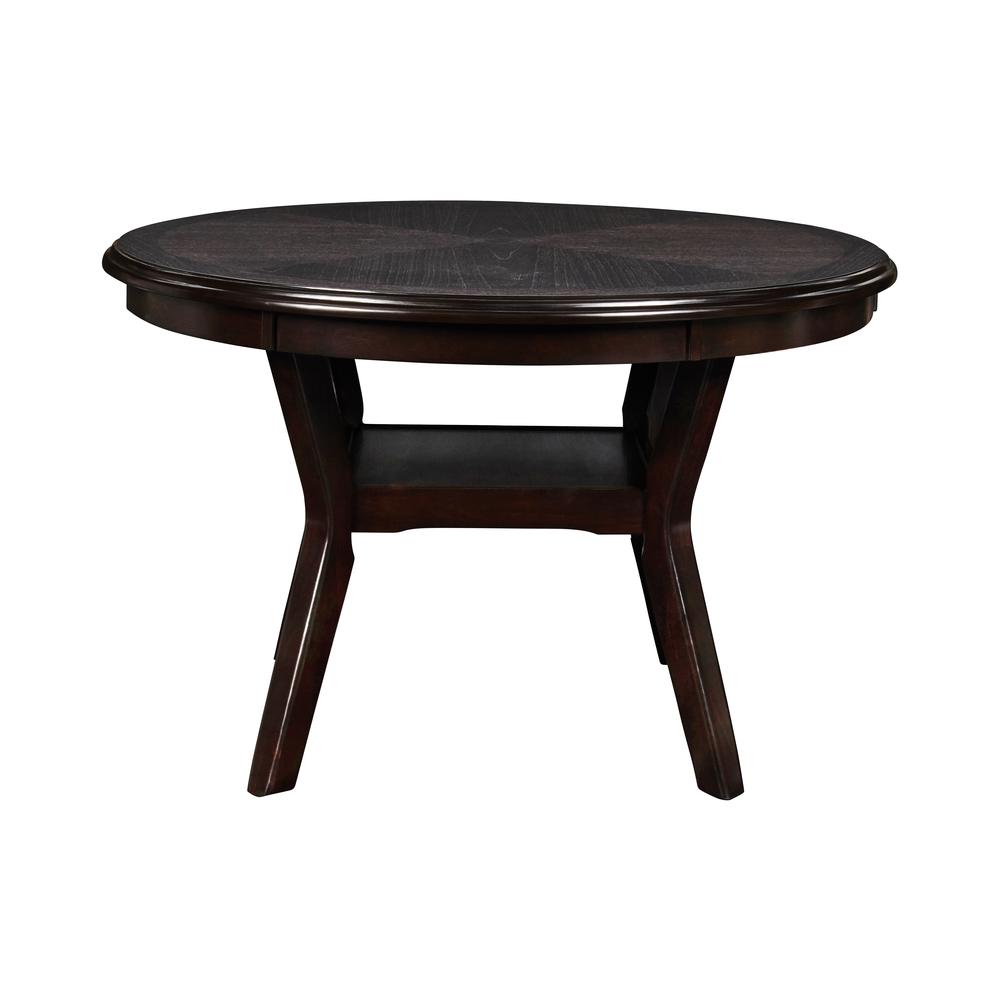 Furniture Gia 5-Piece Round Solid Wood Dining Set in Ebony. Picture 3
