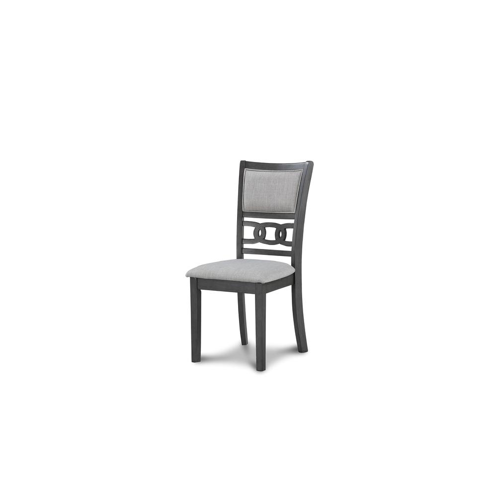 Furniture Gia Solid Wood Dining Chair in Gray (Set of 2). Picture 2