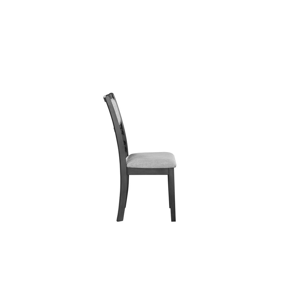 Furniture Gia Solid Wood Dining Chair in Gray (Set of 2). Picture 4