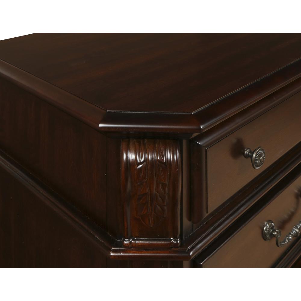 Furniture Emilie 3-Drawer Solid Wood Nightstand in Tudor Brown. Picture 3