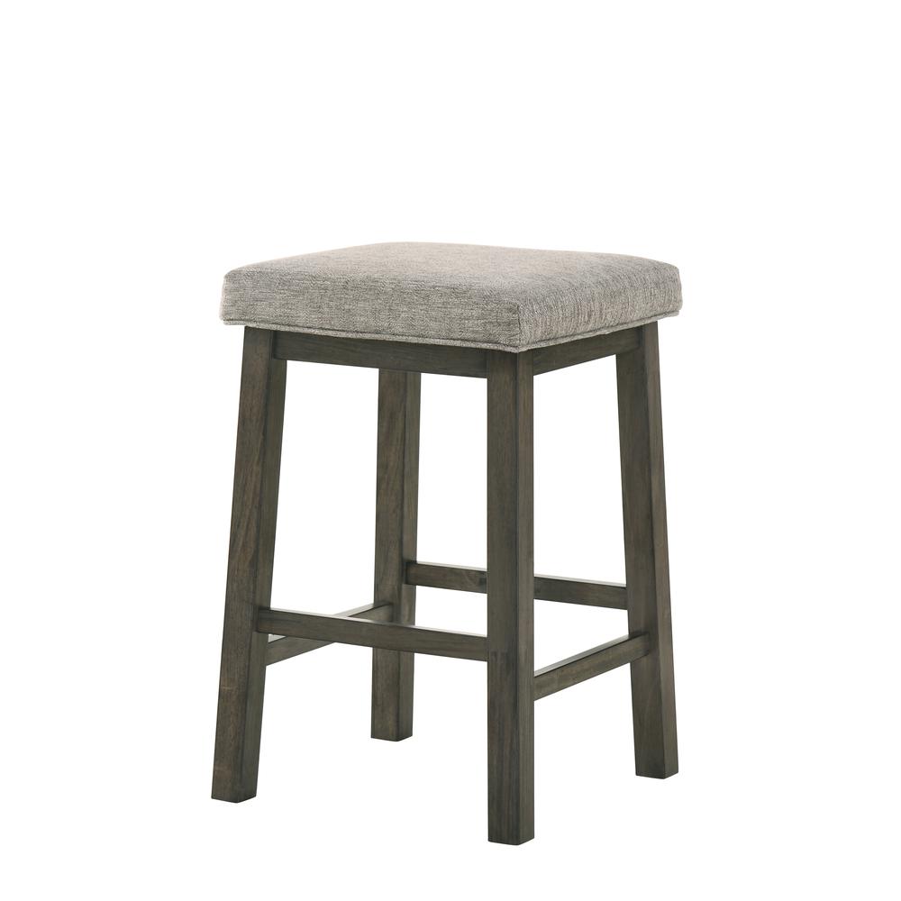Furniture Churon 25" Contemporary Wood Bar Stool in Gray (Set of 2). Picture 2