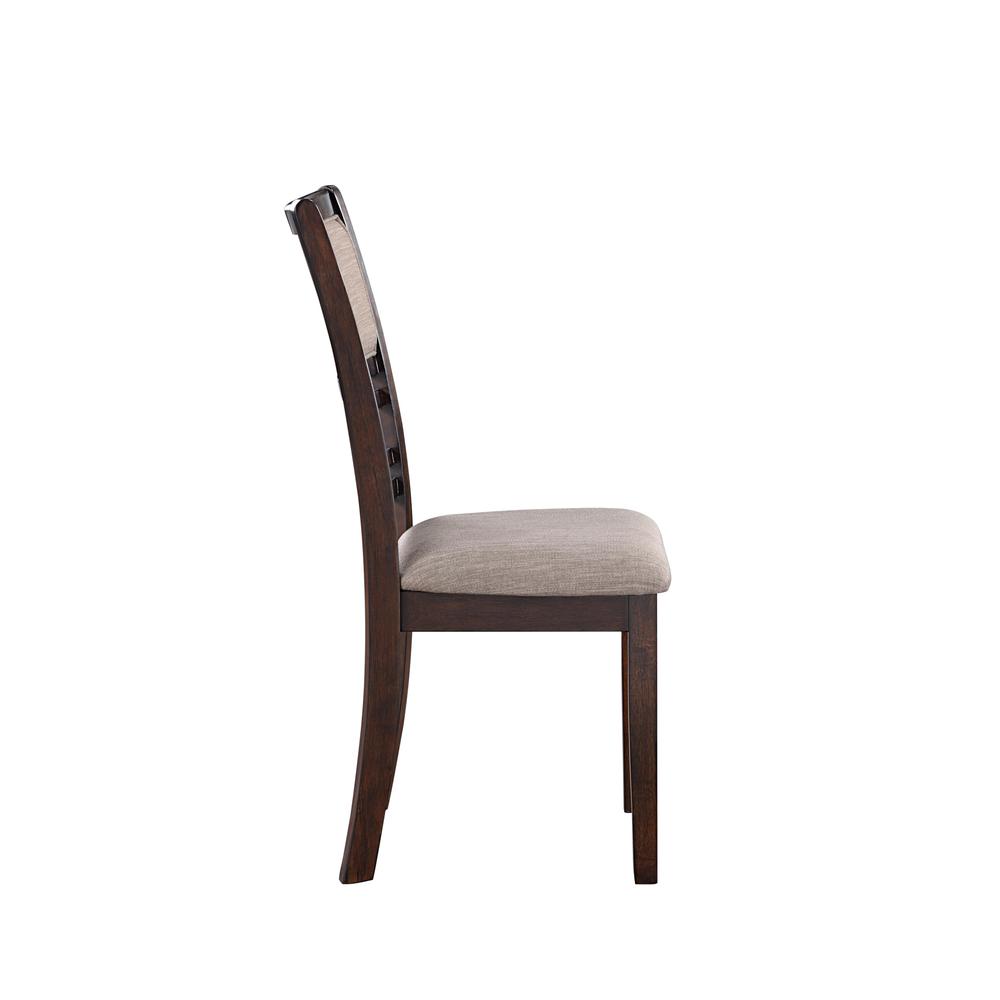 Gia Cherry Wood Dining Chair with Fabric Seat (Set of 4). Picture 4