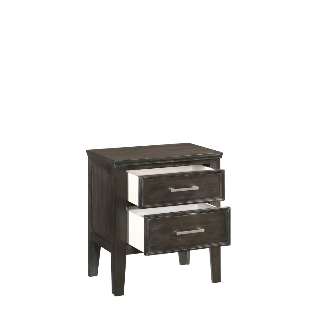 Furniture Andover Wood Nightstand with 2 Drawers in Nutmeg. Picture 3