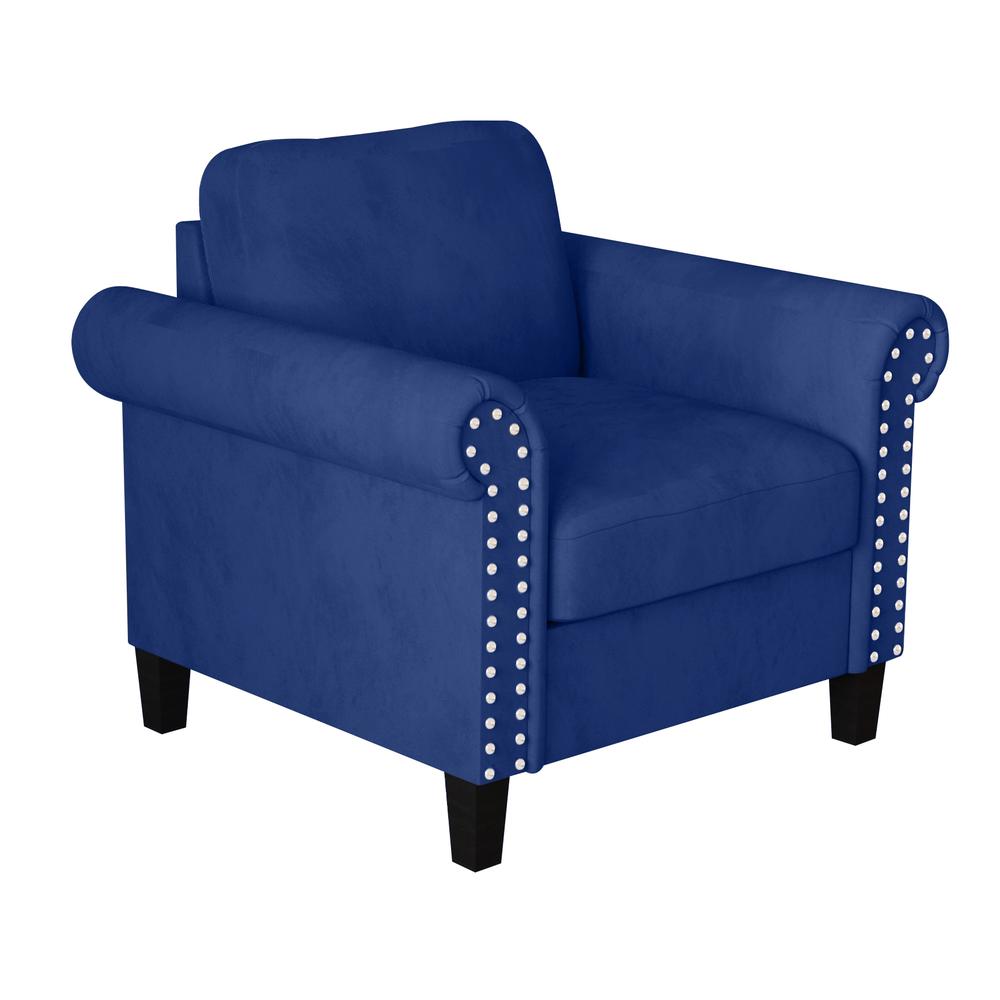 Alani Accent Chair-Deep Blue. Picture 1