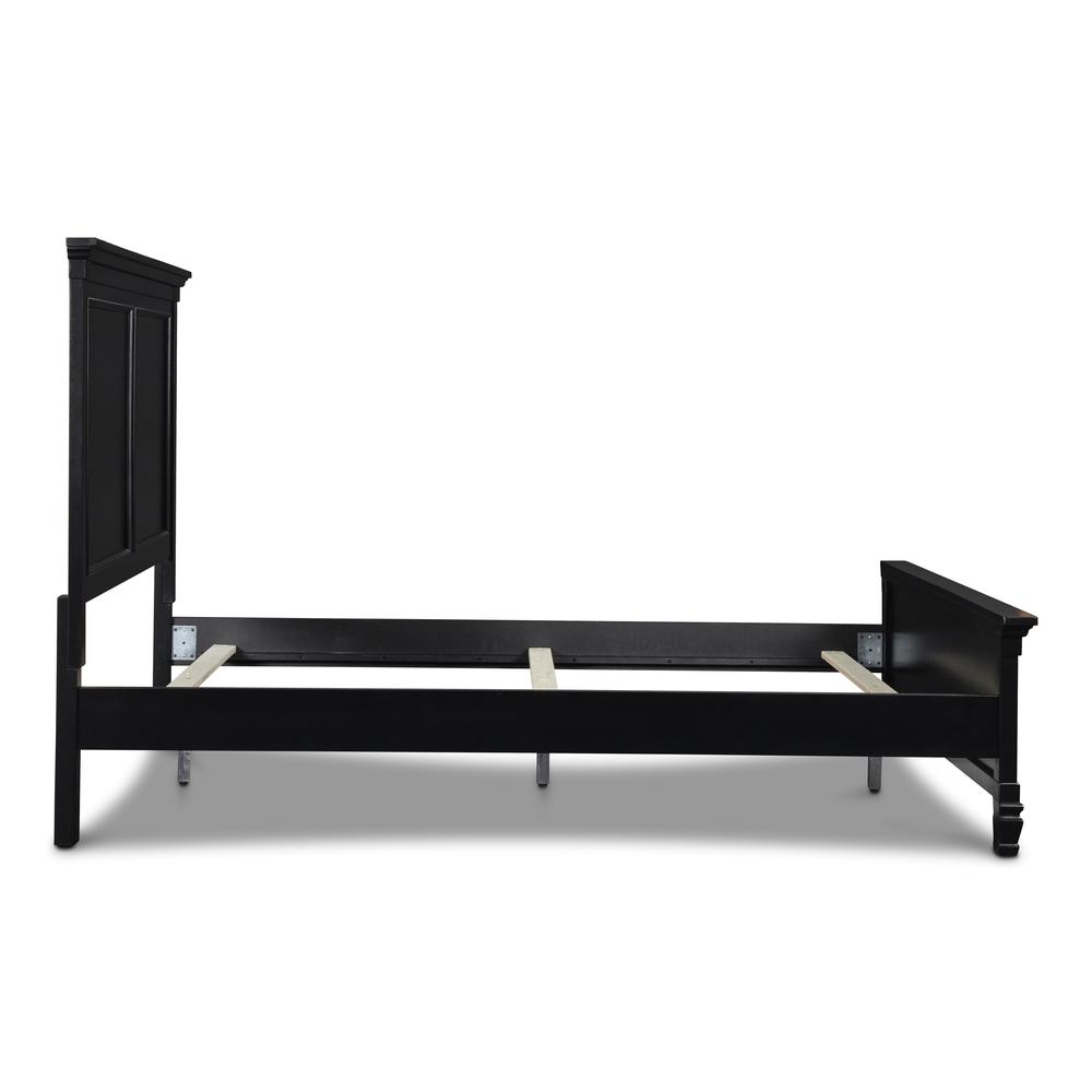 Furniture Tamarack 3/3 Solid Wood Twin Bed in Black. Picture 4