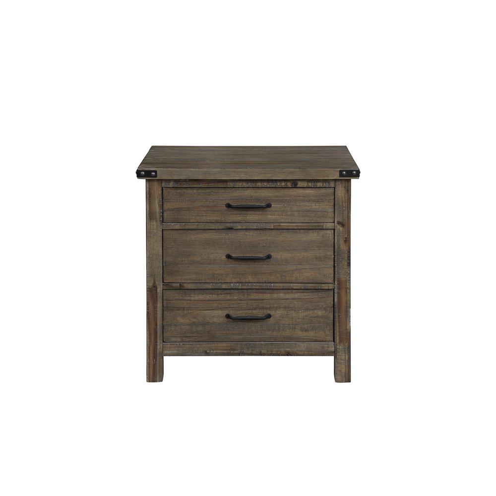 Furniture Galleon Solid Wood Nightstand in Walnut. Picture 2