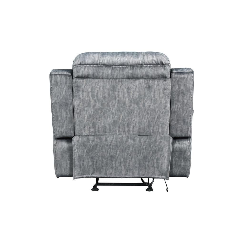 Furniture Tango Glider Recliner with Polyester Fabric in Shadow Gray. Picture 6
