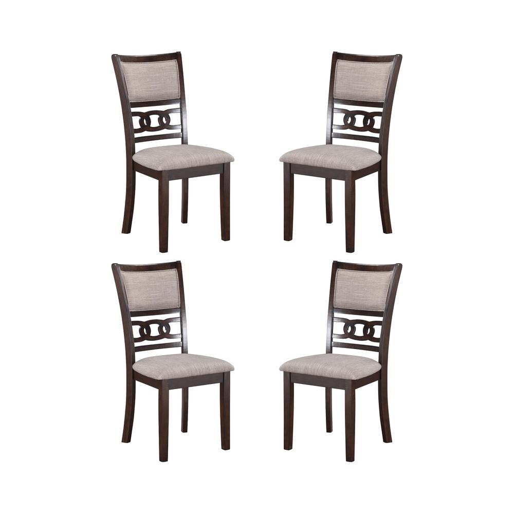 Gia Cherry Wood Dining Chair with Fabric Seat (Set of 4). Picture 1