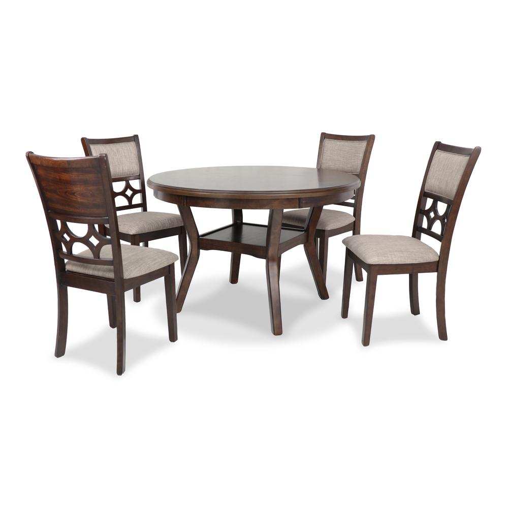 Furniture Mitchell 5-Piece Transitional Wood Dining Set in Cherry. Picture 1