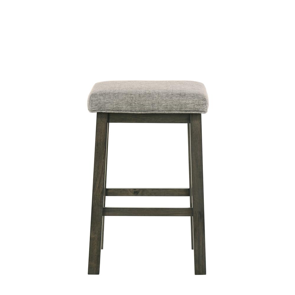 Furniture Churon 25" Contemporary Wood Bar Stool in Gray (Set of 2). Picture 3