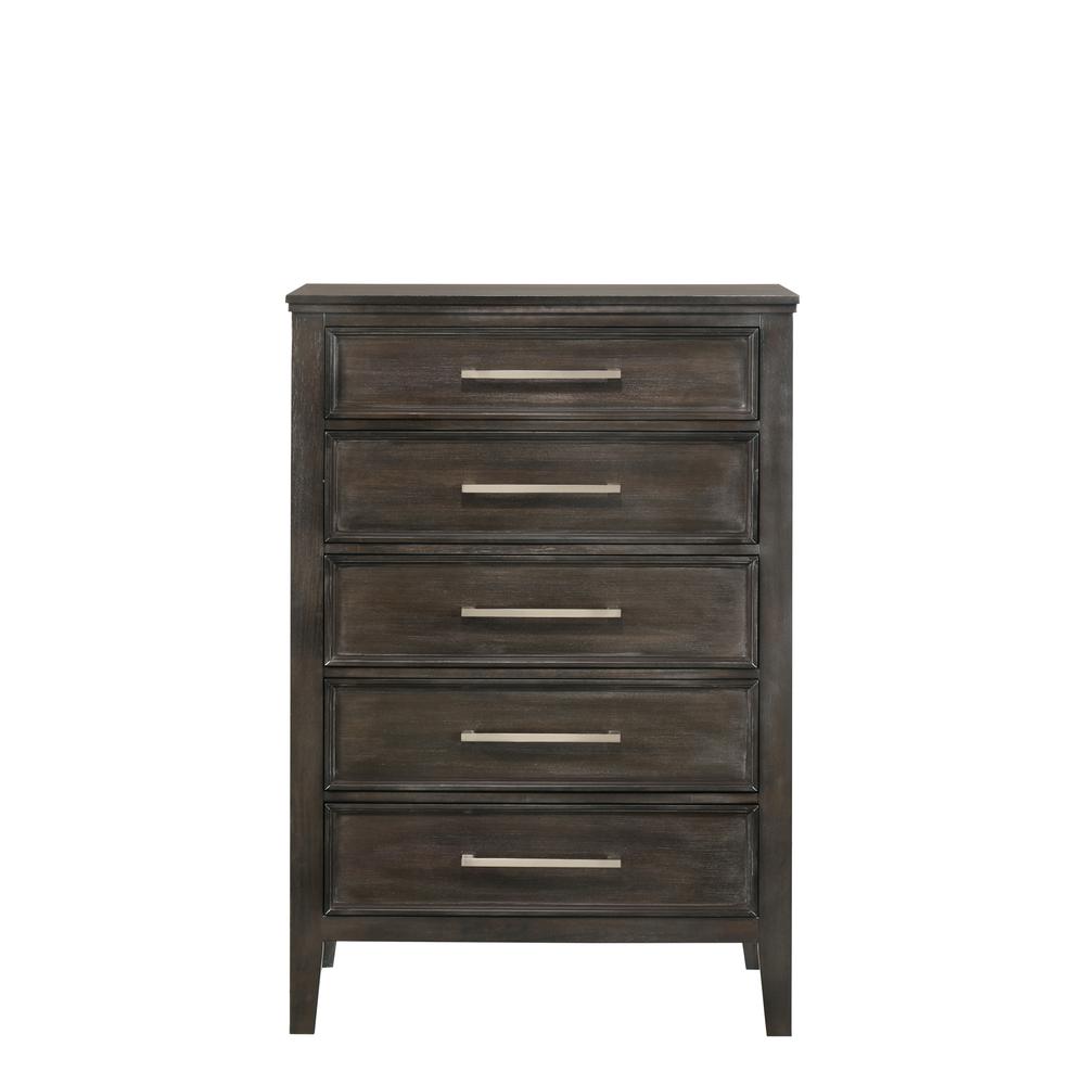 Furniture Andover Transitional Solid Wood Chest in Gray. Picture 2
