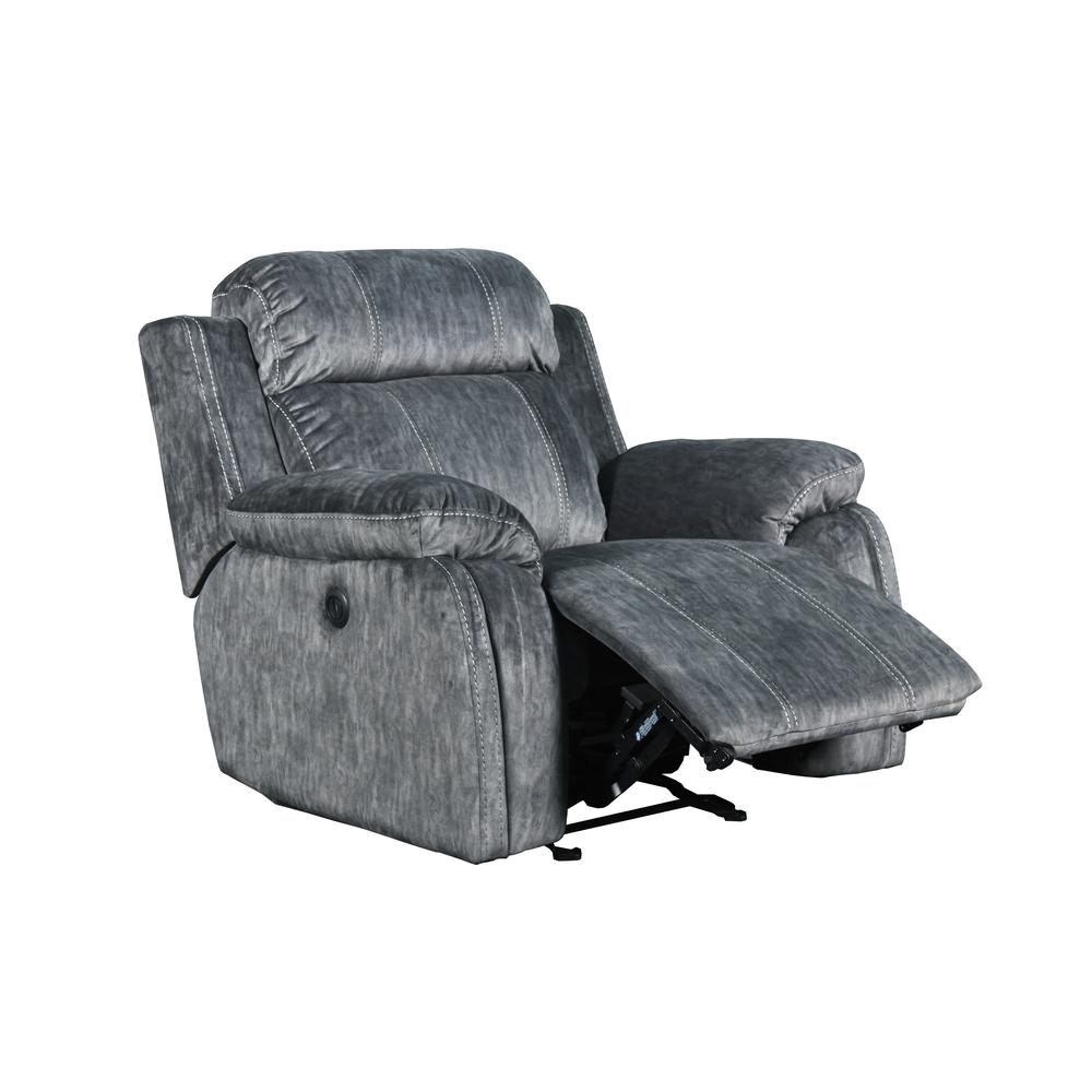 Furniture Tango Glider Recliner with Polyester Fabric in Shadow Gray. Picture 3
