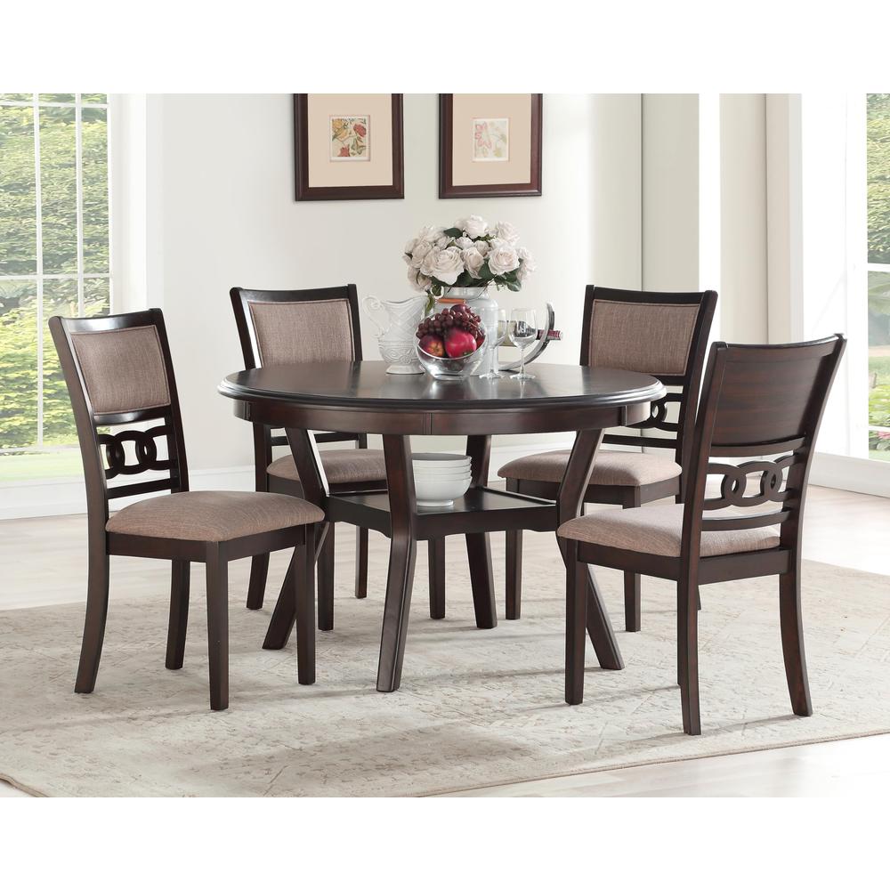 Gia Cherry Wood Dining Chair with Fabric Seat (Set of 4). Picture 7