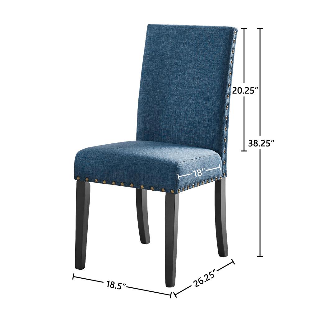Crispin Marine Blue Solid Wood Dining Chair (Set of 4). Picture 5