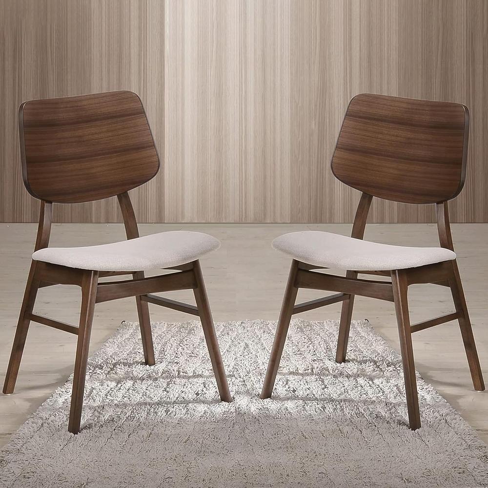Oscar Walnut Solid Wood Dining Chair (Set of 4). Picture 8