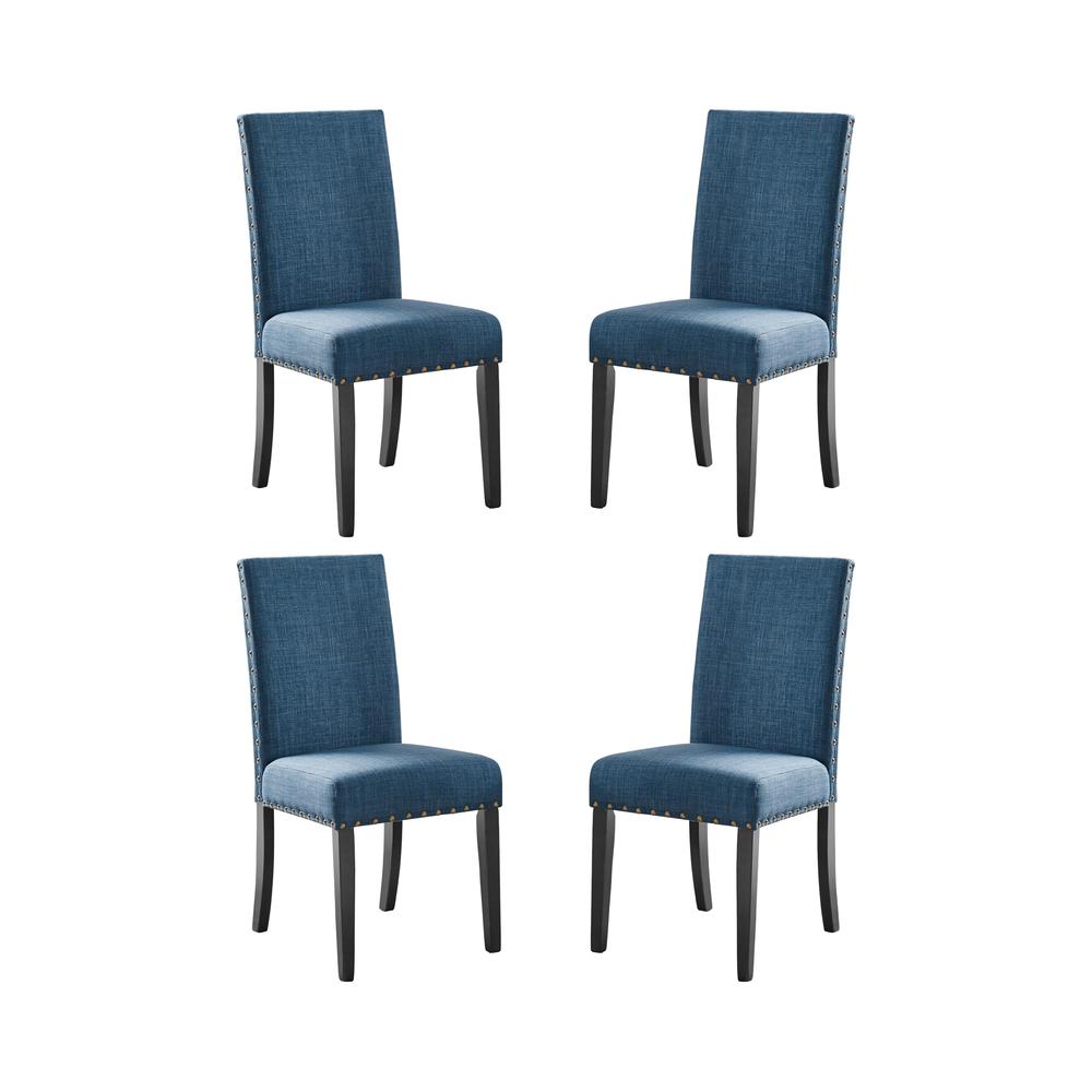 Crispin Marine Blue Solid Wood Dining Chair (Set of 4). Picture 1