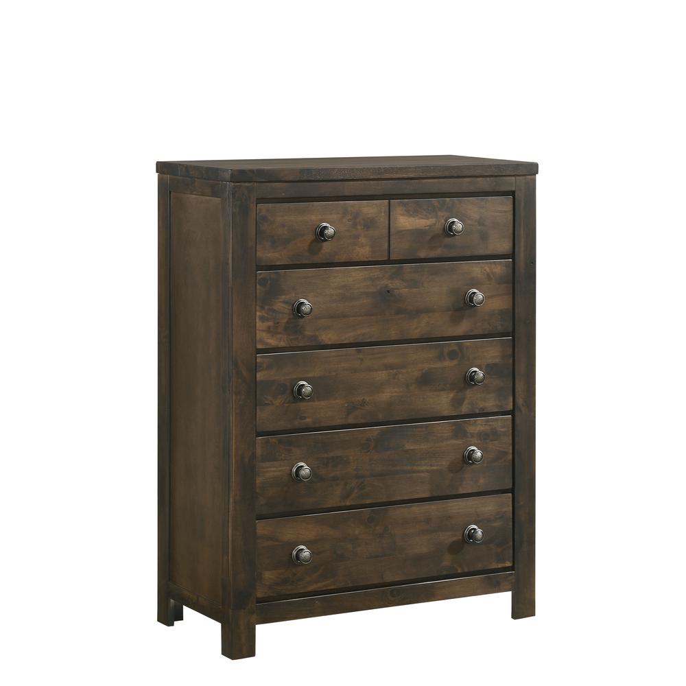 Furniture Blue Ridge Solid Wood Bedroom Chest in Rustic Gray. Picture 1