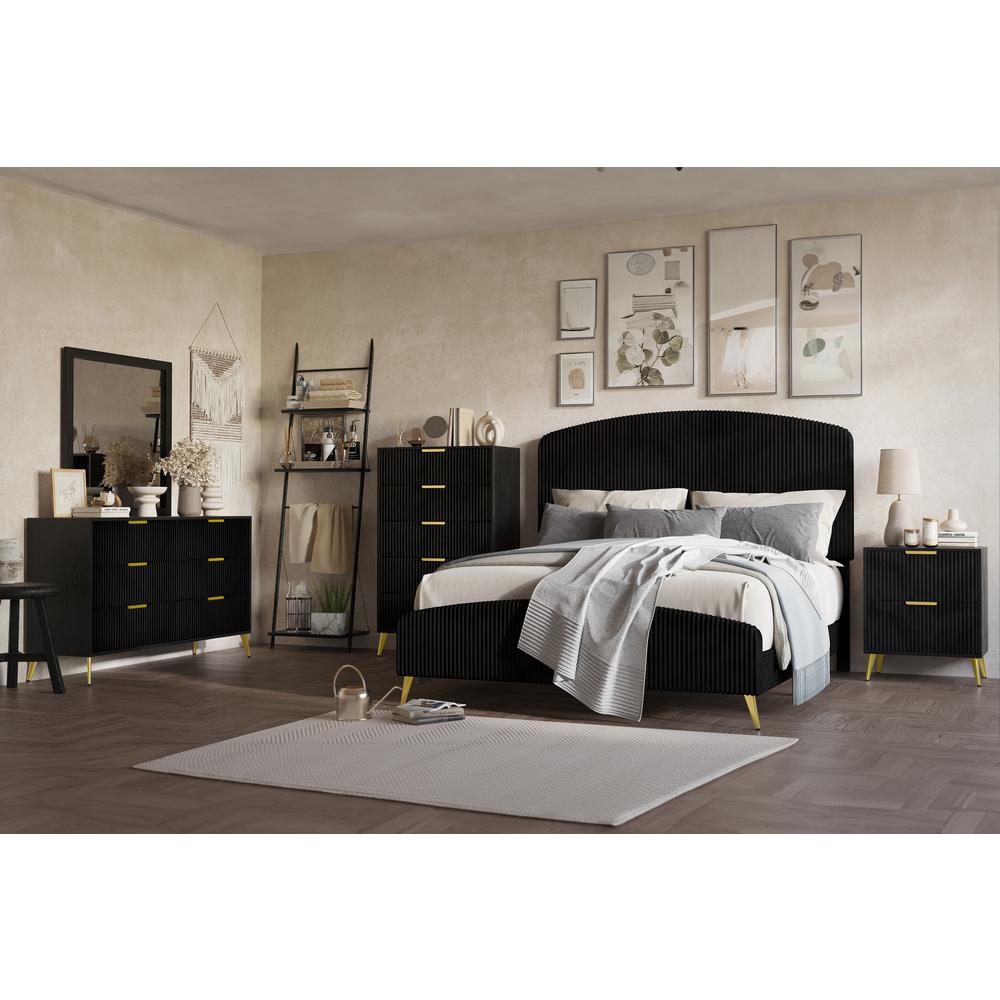 Kailani Nightstand- Black. Picture 5