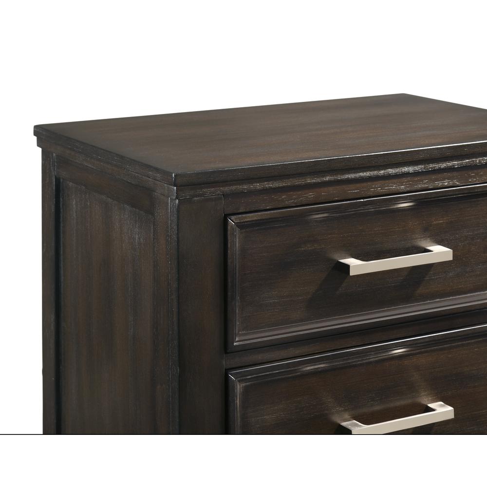 Furniture Andover Wood Nightstand with 2 Drawers in Nutmeg. Picture 4