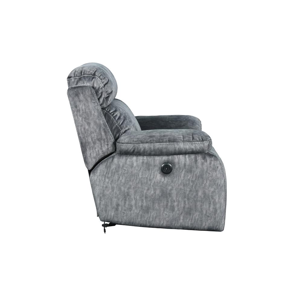 Furniture Tango Glider Recliner with Polyester Fabric in Shadow Gray. Picture 5
