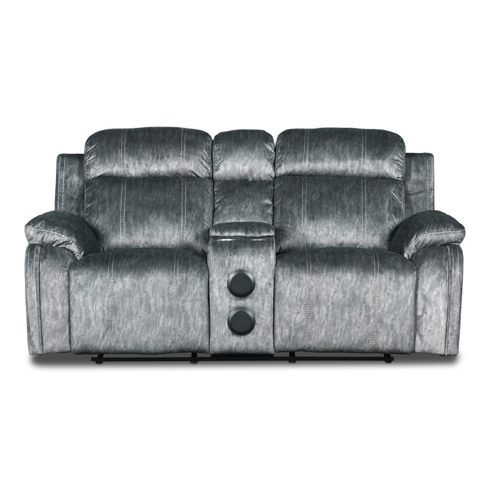 Furniture Tango Polyester Console Loveseat  Speaker in Shadow Gray. Picture 4