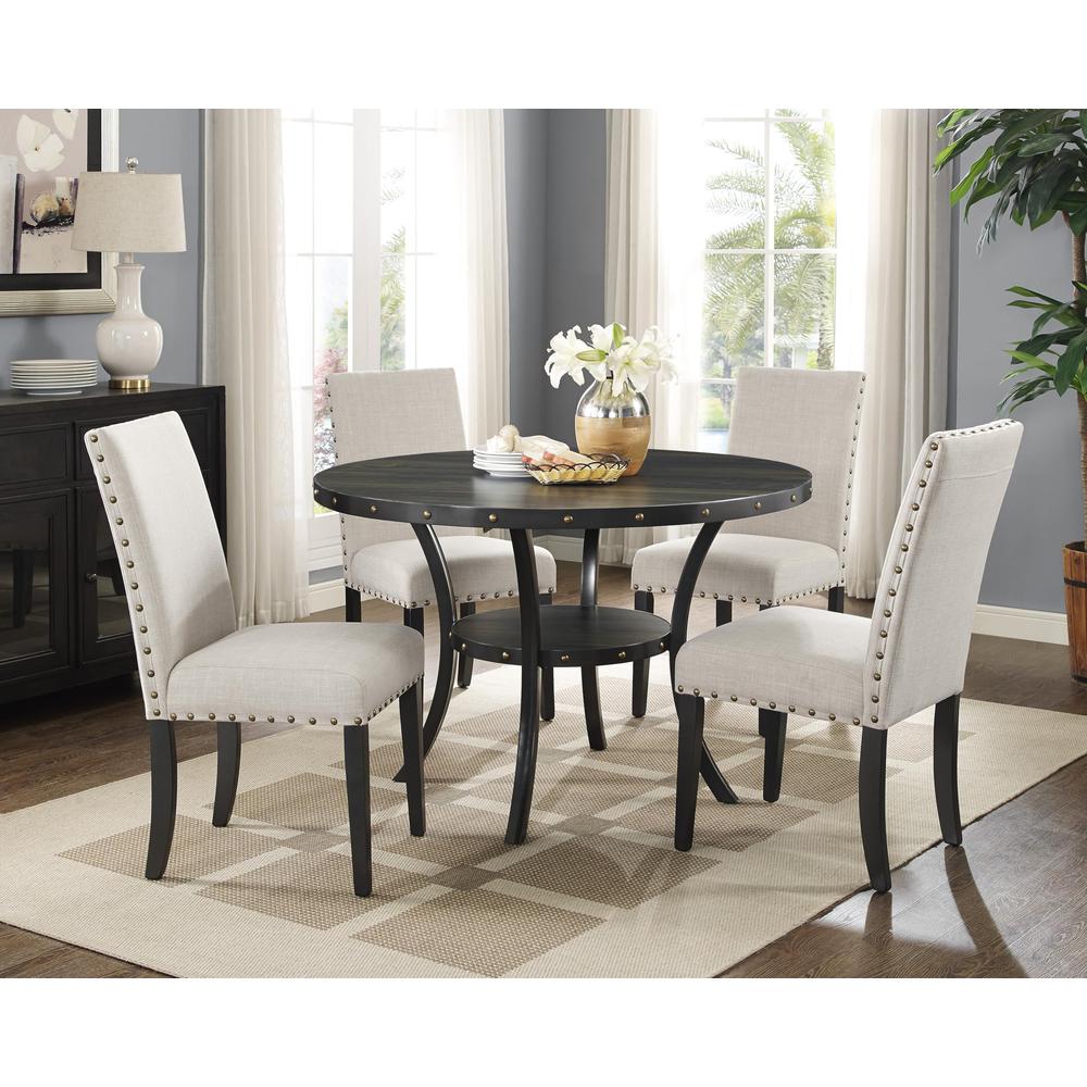 Crispin Natural Beige Solid Wood Dining Chair (Set of 4). Picture 5