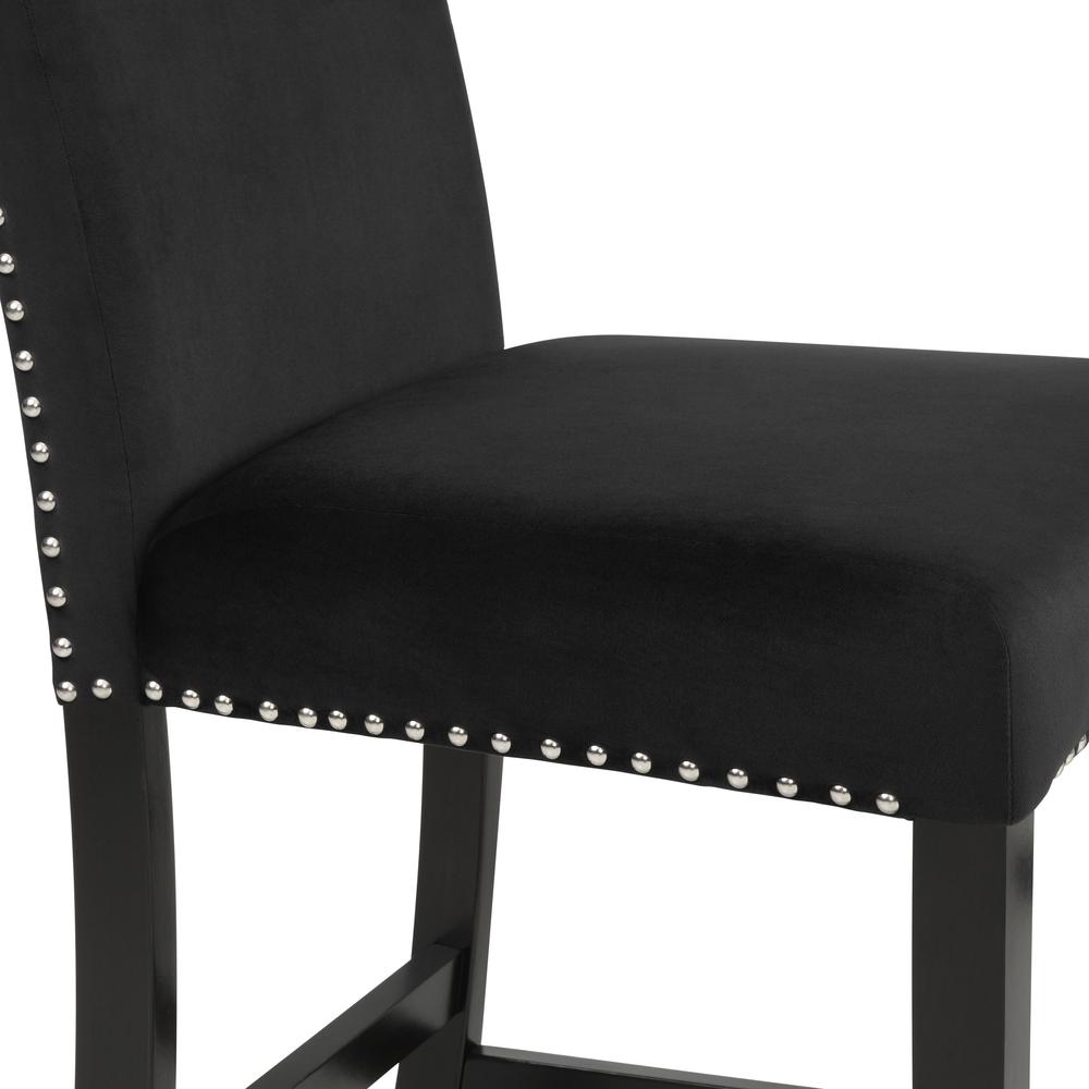 Furniture Celeste 39.5" Wood Counter Chair in Black (Set of 2). Picture 6