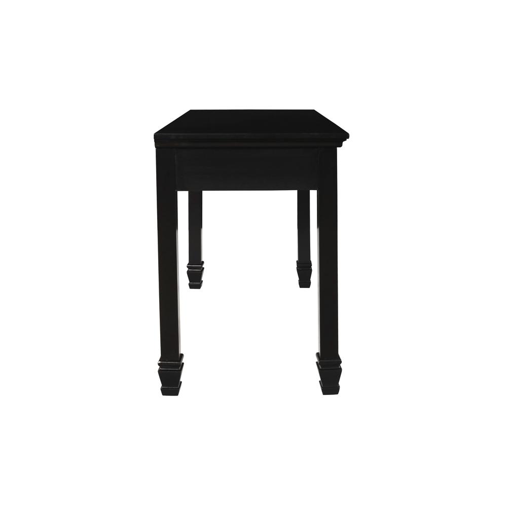 Furniture Tamarack Solid Wood 1-Drawer Desk in Black. Picture 4