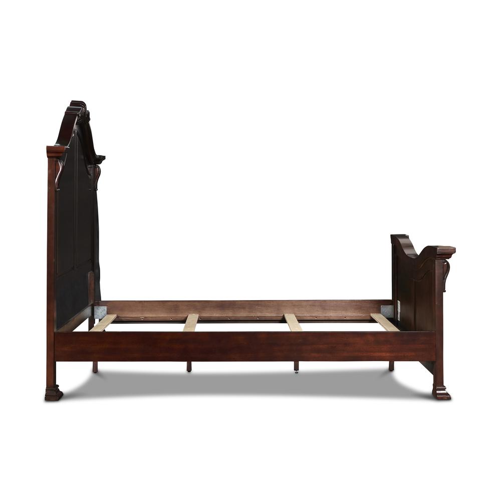 Furniture Emilie Traditional Solid Wood Bed in Brown. Picture 4