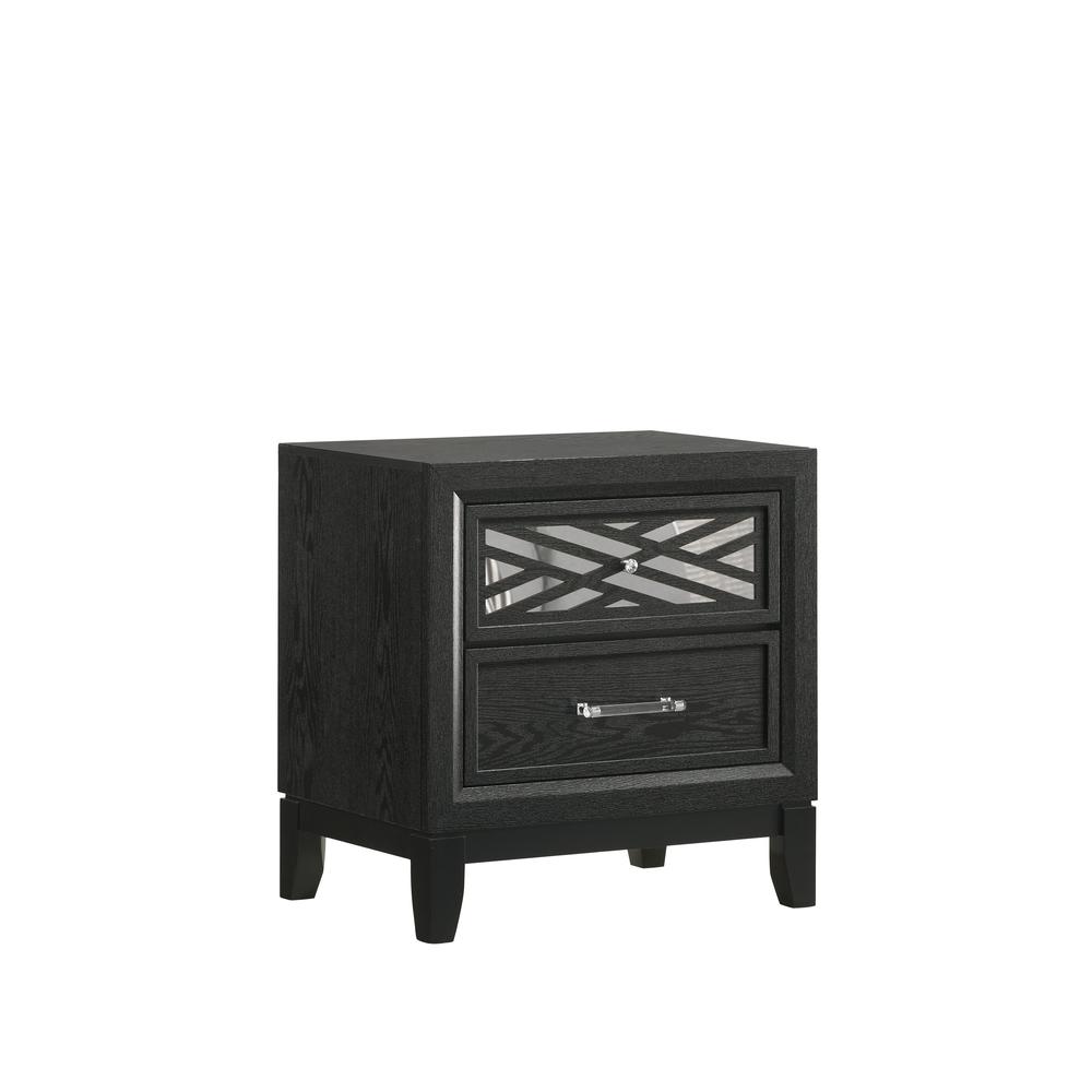 Obsidian Nightstand-Black. Picture 1