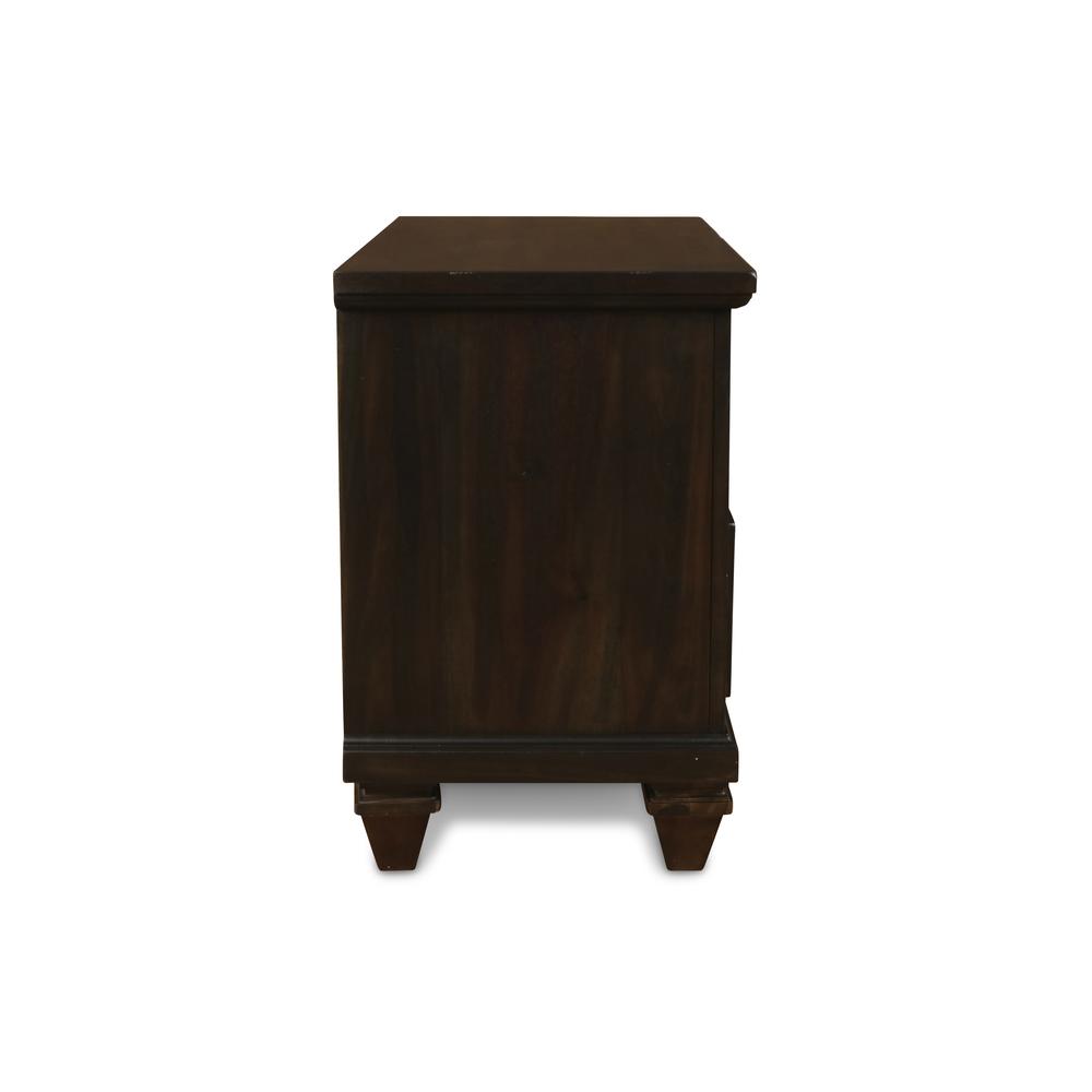Furniture Sevilla Solid Wood 2-Drawer Nightstand in Walnut. Picture 4