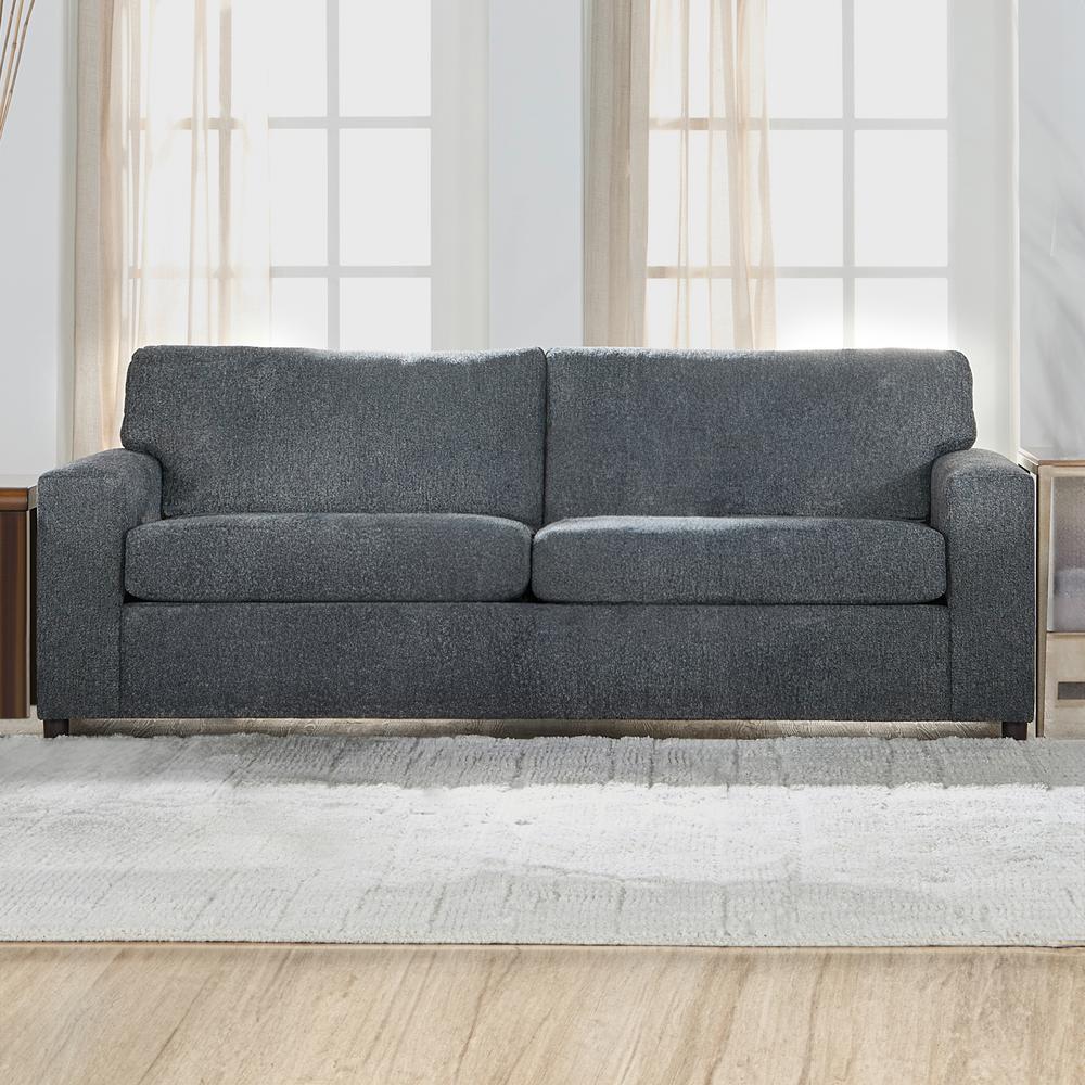 Kylo Ash Gray Polyester Fabric Sofa Couch. Picture 4