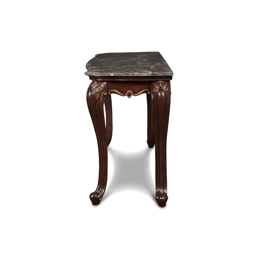 Furniture Constantine Wood Console Table with Rolled Feet in Cherry. Picture 3